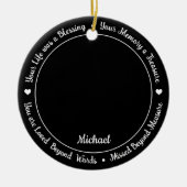 パーソナライズされた写真追悼2回記念・記念・記念 セラミックオーナメント (正面)