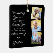 パーソナライズされた写真追悼3回記念・記念 セラミックオーナメント (右)