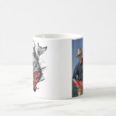 パーソナライズされた写真魚釣り「ベイトボス」 コーヒーマグカップ (中央)