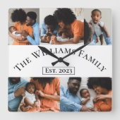 パーソナライズされた写真5 スクエア壁時計 (正面)