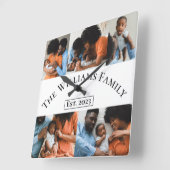 パーソナライズされた写真5 スクエア壁時計 (傾斜)