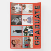 パーソナライズされた写真8枚卒業生パーティー 横断幕 (縦)