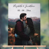 パーソナライズされた写真 ウェディング イベント アクリルサイン (ニュートラル)