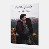 パーソナライズされた写真 ウェディング イベント アクリルサイン (傾斜)