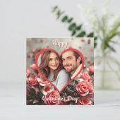 パーソナライズされた写真 | スチームパンク バレンタインデー カード (スタンド正面)