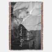 パーソナライズされた写真 スローブランケット (正面縦)
