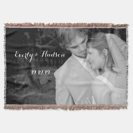 パーソナライズされた写真 スローブランケット (正面)