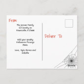 パーソナライズされた写真 ハロウィン 壁に閉じ込められる ポストカード (裏面)