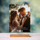 パーソナライズされた写真、ファーストソング、結婚sサイン アクリルサイン (ニュートラル)
