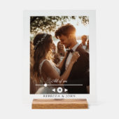 パーソナライズされた写真、ファーストダンス、結婚sサイン アクリルサイン (正面)