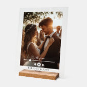 パーソナライズされた写真、ファーストダンス、結婚sサイン アクリルサイン (傾斜)