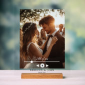 パーソナライズされた写真、ファーストダンス、結婚sサイン アクリルサイン (ニュートラル)