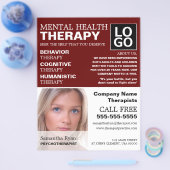 パーソナライズされた写真, 心理療法士, セラピー チラシ (シングル)