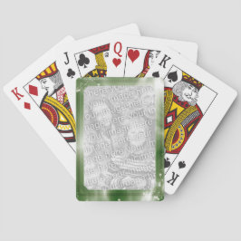 パーソナライズされた写真 |緑の枠 トランプ