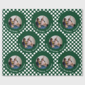 パーソナライズされた写真 緑 ハッピーバースデー おじいちゃん ラッピングペーパー (フラット)