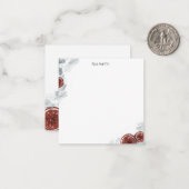 パーソナライズされた冬のパターン ノートカード (正面/裏面インサイチュ)