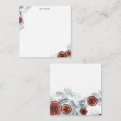 パーソナライズされた冬のパターン ノートカード (正面/裏面)