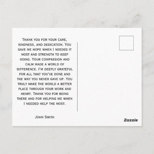 パーソナライズされた冬のペンギン「最高の医者」 ポストカード (裏面)