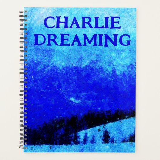 パーソナライズされた冬の風景 プランナー手帳 (正面)