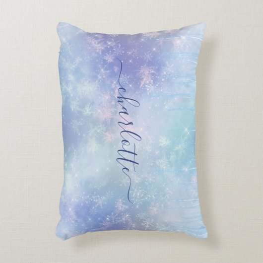 パーソナライズされた凍ってい氷柱 アクセントクッション (正面(垂直))