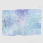 パーソナライズされた凍ってい氷柱 ゴルフタオル (横)