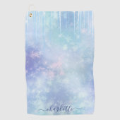 パーソナライズされた凍ってい氷柱 ゴルフタオル (正面)