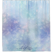 パーソナライズされた凍ってい氷柱 シャワーカーテン (正面)