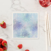 パーソナライズされた凍ってい氷柱 スタンダードカクテルナプキン (インサイチュ)