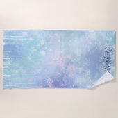 パーソナライズされた凍ってい氷柱 ビーチタオル (正面)