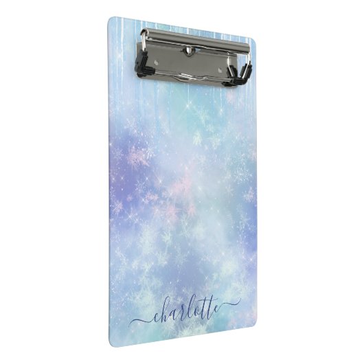 パーソナライズされた凍ってい氷柱 ミニクリップボード (アングル)