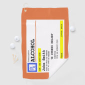 パーソナライズされた処方アルコユーモアのあるール ゴルフタオル (インサイチュ)