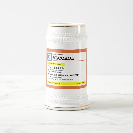 パーソナライズされた処方アルコユーモアのあるール ビールジョッキ (中央)