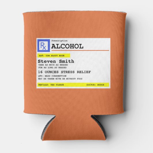 パーソナライズされた処方ユーモアのある酒 缶クーラー (正面)