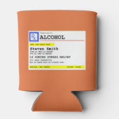 パーソナライズされた処方ユーモアのある酒 缶クーラー (裏面)