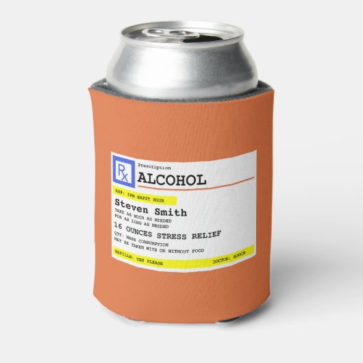 パーソナライズされた処方ユーモアのある酒 缶クーラー (缶裏面)