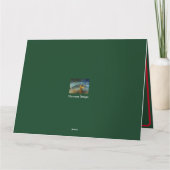 パーソナライズされた出生シーンクリスマスカード サンキューカード (裏面)