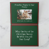 パーソナライズされた出生シーンクリスマスカード サンキューカード (内部)