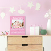 パーソナライズされた出生告知プラーク、ベビー写真 フォトプラーク