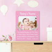 パーソナライズされた出生告知プラーク、ベビー写真 フォトプラーク