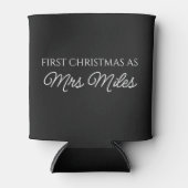 「パーソナライズされた初めてのクリスマスはミセスだ」 姓 缶クーラー (正面)