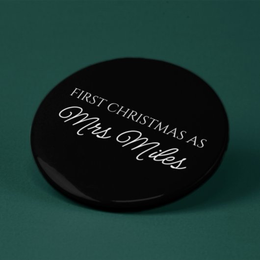 「パーソナライズされた初めてのクリスマスはミセスだ」 姓 缶バッジ