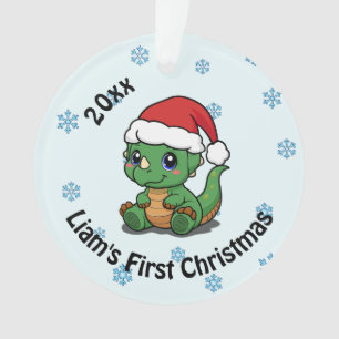 パーソナライズされた初めてのクリスマスアクリルオーナメント オーナメント