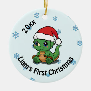 パーソナライズされた初めてのクリスマスセラミックオーナメント セラミックオーナメント