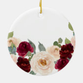 パーソナライズされた初めてのクリスマス婚約したオーナメント セラミックオーナメント (裏面)