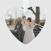 パーソナライズされた初めてのクリスマス婚約したギフトオーナメント オーナメント (裏面)