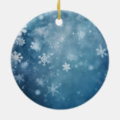 パーソナライズされた初めてのクリスマス3人 セラミックオーナメント (裏面)