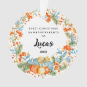 パーソナライズされた初めてのクリスマス オーナメント (正面)