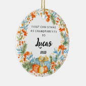 パーソナライズされた初めてのクリスマス セラミックオーナメント (右)