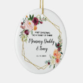 パーソナライズされた初めてのクリスマス セラミックオーナメント (右)