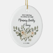 パーソナライズされた初めてのクリスマス セラミックオーナメント (右)